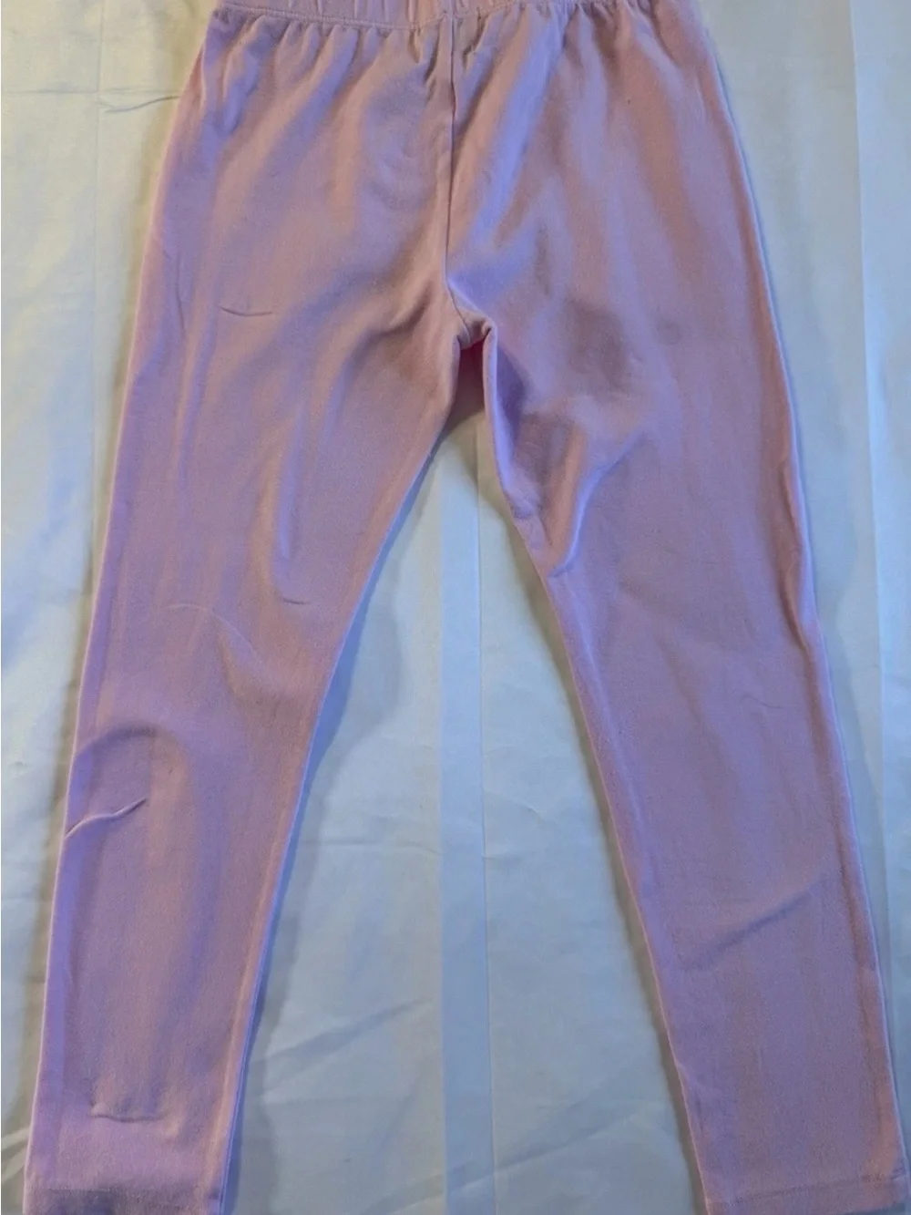 The Oaks Apparel Girls 6Y Macaron Print Ruffle Top Pink Leggings Outfit Set